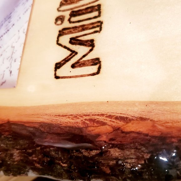 Custom Made Wood Burned Picture Frame, 8 x 11 w/clip, Handmade Pet Frame - Picture 3 of 6